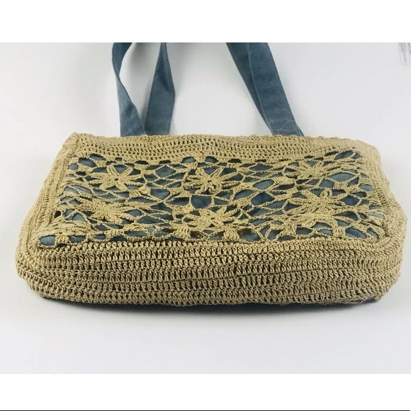 🅾️SOLD🅾️Newport News Bohemian Beach Bag Purse Cr - Picture 7 of 9